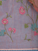 Peach Floral Motif Embroidered Chandheri Cotton Saree