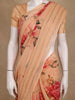 Peach Floral Printed Design Georgette Saree