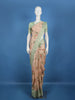 Peach Floral Printed Design Tussar Saree