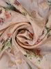 Peach Floral Printed Design Tussar Saree