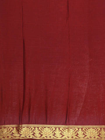Peach Floral Printed Semi Tussar Silk Saree - Diadem