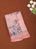 Peach Floral Printed Soft Chiffon Saree