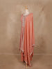 Peach Floral Sequins Embroidered Design Georgette Palazzo Suit