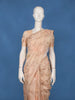 Peach Floral Woven Design Pure Cotton Saree