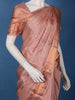 Peach Floral Woven Design Pure Kanchipuram Silk Saree