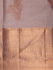 Peach Floral Woven Design Pure Kanchipuram Silk Saree
