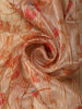 Peach Floral Woven Design Tissue Silk Fancy Saree
