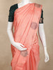 Peach Floral Woven Kanchipuram Silk Saree