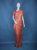 Peach Floral Woven Semi Tussar Saree