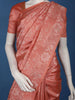 Peach Floral Woven Semi Tussar Saree