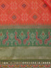 Peach Geometric Diamond Designed Silk Saree - Diadem