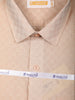 Peach Gold Checked Woven Design Shirt with Copper Zari Border Matching Dhoti Set