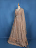Peach Heavy Sequins Embroidered Net Lehenga With Sheer Dupatta