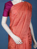 Peach Leaf Motif Woven Pure Kanchipuram Silk Saree
