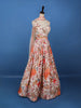 Peach Multi-Color Floral Embroidered Synthetic Lehenga Set - Diadem