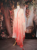 Peach Ombre Floral Design Cotton Salwar Suit with Dupatta