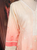 Peach Ombre Floral Design Cotton Salwar Suit with Dupatta