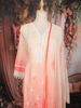 Peach Ombre Floral Design Cotton Salwar Suit with Dupatta