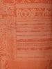 Peach Orange Floral Printed Design Crepe Straight Cut Salwar Suit with Dupatta