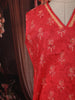 Peach Orange Floral Printed Design Pure Cotton Straight Cut Salwar Suit with Matching Dupatta
