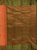 Peach Orange Paisley Woven Pure Kanchipuram Silk Saree