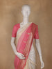 Peach Pink And Cream Ombre Sequin Embellished Chiffon Saree