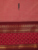 Peach Pink Butta Woven Design Cotton Saree with Contrast Zari Border