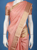 Peach Pink Butta Woven Design Pure Kanchipuram Silk Saree
