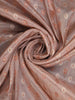 Peach Pink Butta Woven Tissue Banarasi Saree With Heavy Border