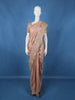 Peach Pink Butta Woven Tissue Banarasi Saree With Heavy Border