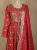 Peach Pink Butta Zari Design Banarasi Silk Palazzo Suit