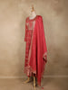 Peach Pink Butta Zari Design Banarasi Silk Palazzo Suit