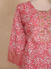 Peach Pink Floral Printed Cotton Salwar Suit with Dupatta