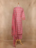 Peach Pink Floral Printed Cotton Salwar Suit with Dupatta