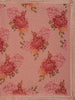 Peach Pink Floral Printed Design Georgette Saree