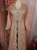 Peach Pink Floral Sequins and Zari Embroidered Design Georgette Part Wear Skirt and Top
