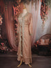 Peach Pink Floral Sequins and Zari Embroidered Design Georgette Part Wear Skirt and Top
