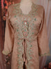 Peach Pink Floral Sequins and Zari Embroidered Design Georgette Part Wear Skirt and Top
