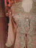 Peach Pink Floral Sequins and Zari Embroidered Design Georgette Part Wear Skirt and Top