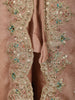 Peach Pink Floral Sequins and Zari Embroidered Design Georgette Part Wear Skirt and Top