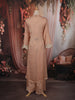 Peach Pink Floral Sequins and Zari Embroidered Design Georgette Part Wear Skirt and Top
