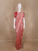 Peach Pink Floral Woven Design Pure Banarasi Saree