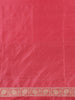 Peach Pink Floral Woven Design Pure Banarasi Saree