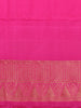 Peach Pink Floral Woven Design Pure Kanchipuram Silk Saree with Contrast Floral Zari Border