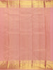 Peach Pink Floral Woven Pure Kanchipuram Silk Saree