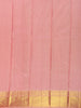 Peach Pink Floral Woven Pure Kanchipuram Silk Saree