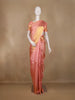 Peach Pink Floral Woven Pure Kanchipuram Silk Saree