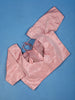 Peach Pink Solid Design Silk Readymade Blouse