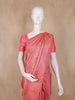 Peach Pink Solid Woven Design Pure Kanchipuram Silk Saree