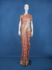 Peach Pink Striped Design Semi Tussar Saree with Contrast Pallu